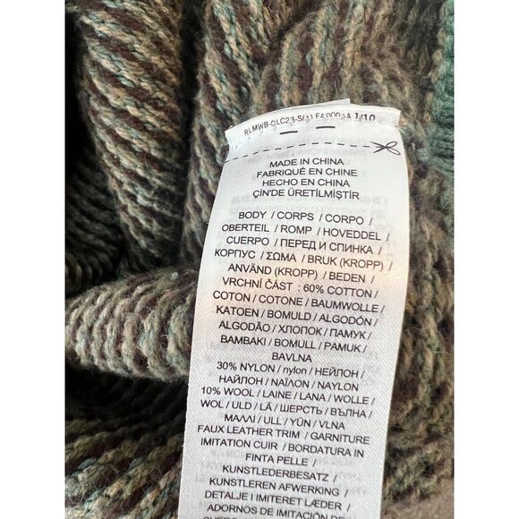 Ralph‎ Lauren Wool Blend Sweater size Medium Black label Leather Elbow Patches - Picture 4 of 11